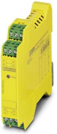 Phoenix Contact Sicherheitsrelais PSR-SCP-24DC/FSP/2X1/1X2 in Gelb, Betriebsspannung: 24 V/DC, 2 Schließer, B/H/T: 17,5 x 99 x 114,5 mm - Bild 1