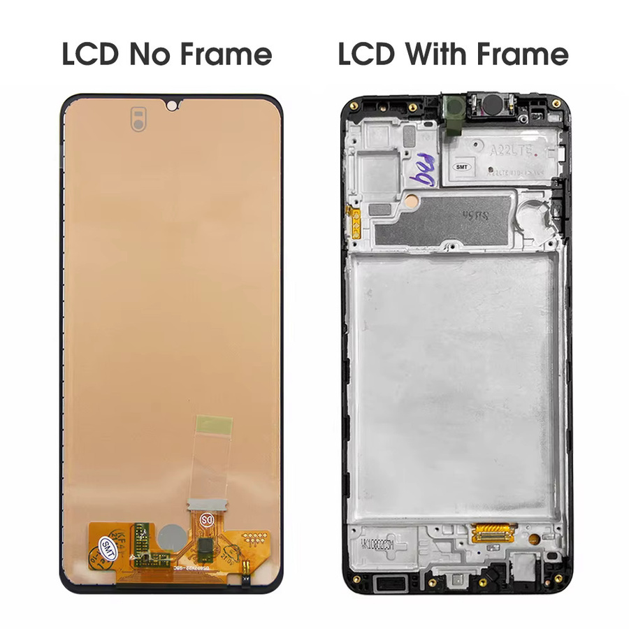 Samsung AMOLED Display mit Rahmen für Samsung Galaxy A22 4G (A225F/DS) in Schwarz - Bild 3