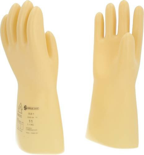 KS Tools Elektrikerhandschuhe aus Latex in Gelb, Größe XXL, 1 Paar - Bild 1