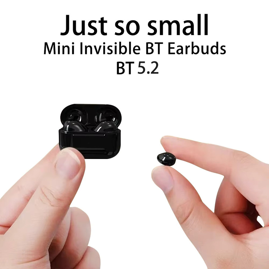 DMWING Mini Unsichtbare In-Ear Bluetooth Kopfhörer V5.2 mit Noise Reduction und Mikrofon in Schwarz - Bild 3