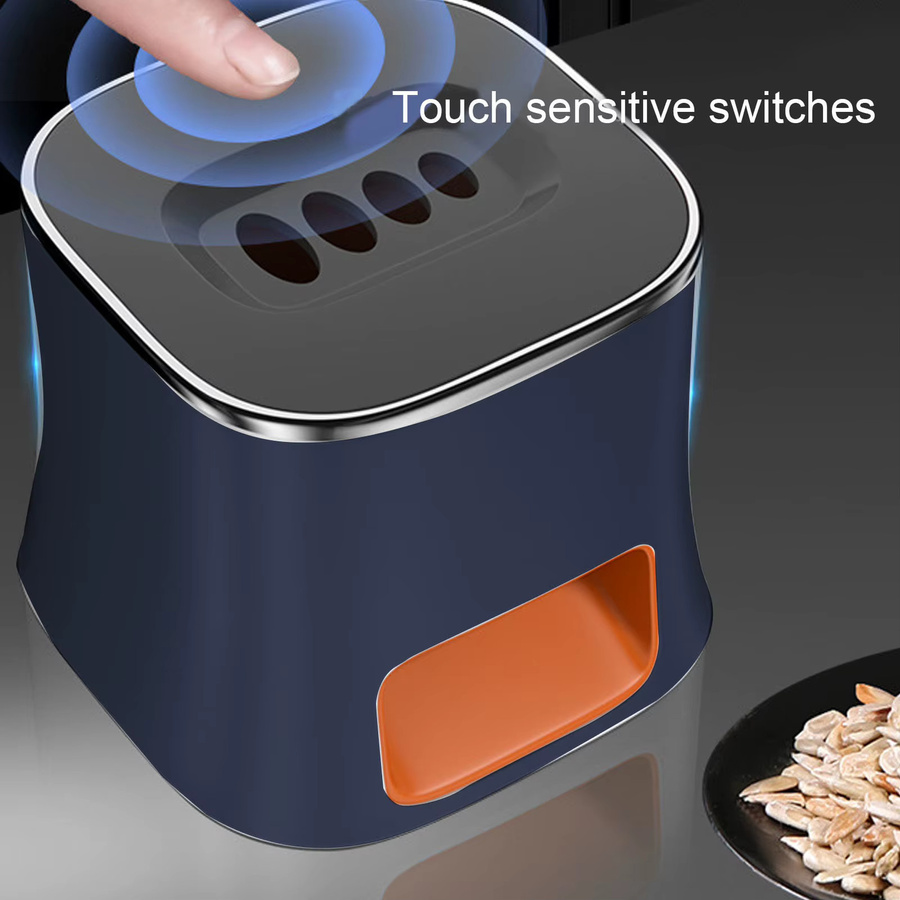 Qiilu Elektrische Samen Schälmaschine für Melonen und Sonnenblumen in Blau mit USB-Anschluss und Anti-Pinch-Design - Bild 2