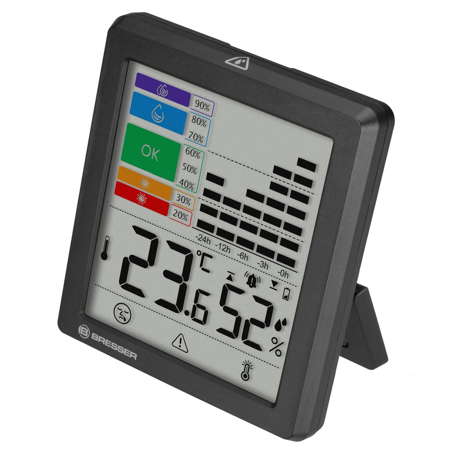 Bresser Thermo-Hygrometer mit Schimmelalarm in Schwarz - Bild 2