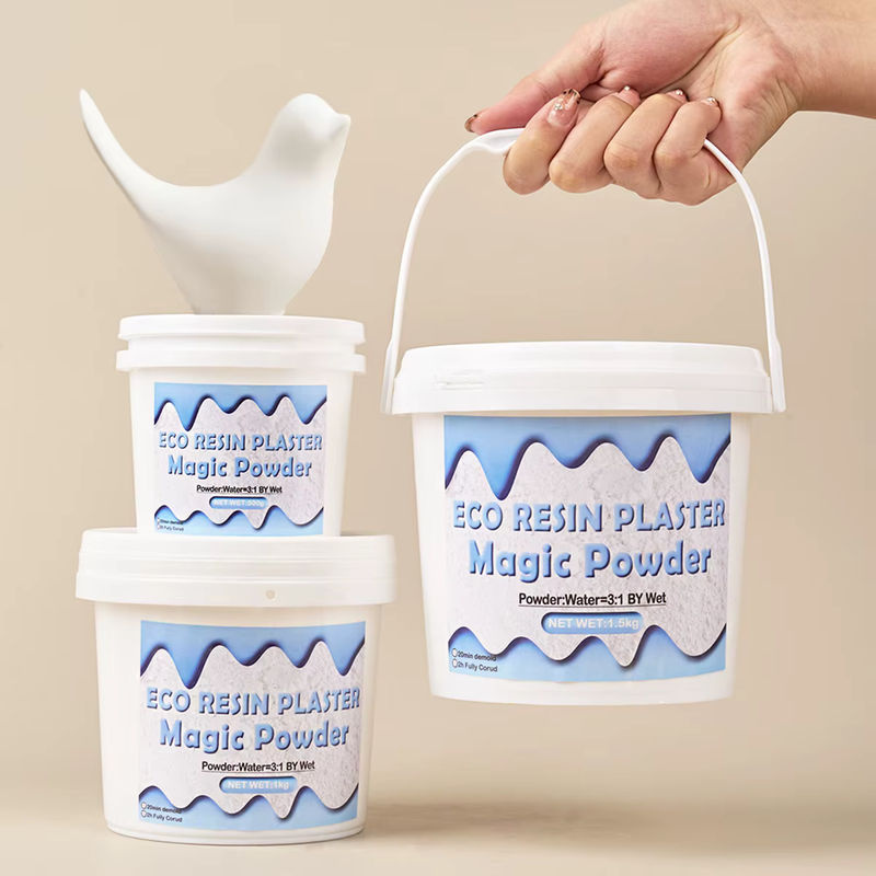 Hochdichtes DIY Gipspulver und Zement in Weiß für Handwerk und Ton-Gießen, 500 g - Bild 4