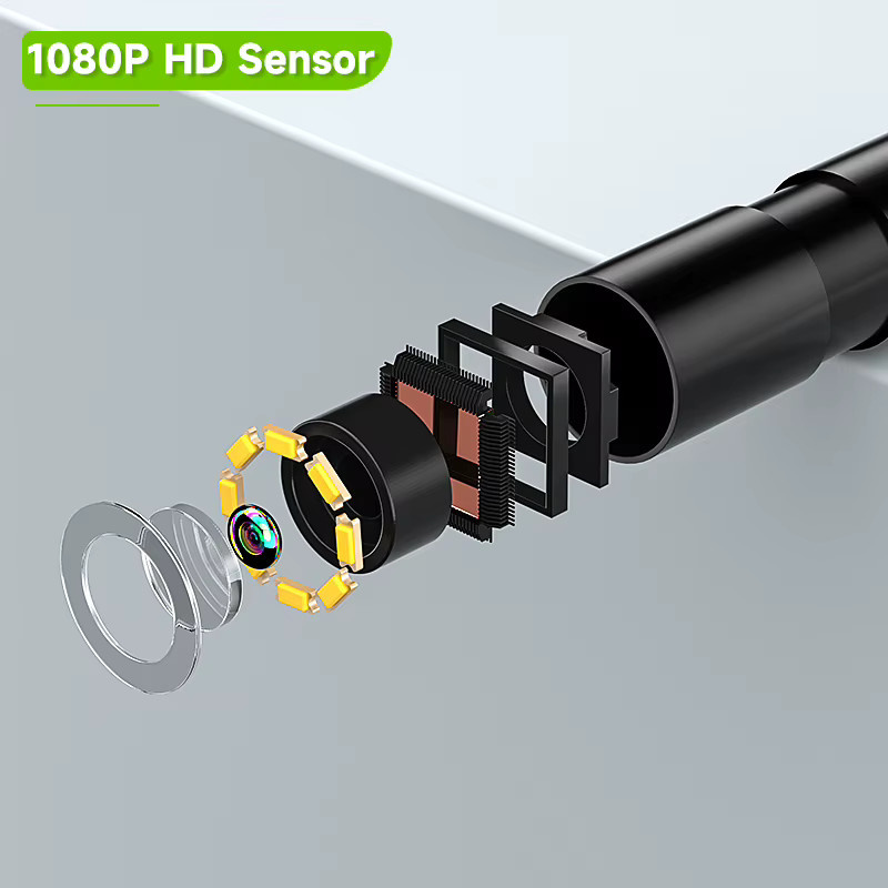 BUMBORN Industrie-Endoskop mit 1080P HD-Kamera, 2,8-Zoll-Bildschirm und 8 mm Kamerakopf, Schwarz, 2–50 m Kabellänge - Bild 2