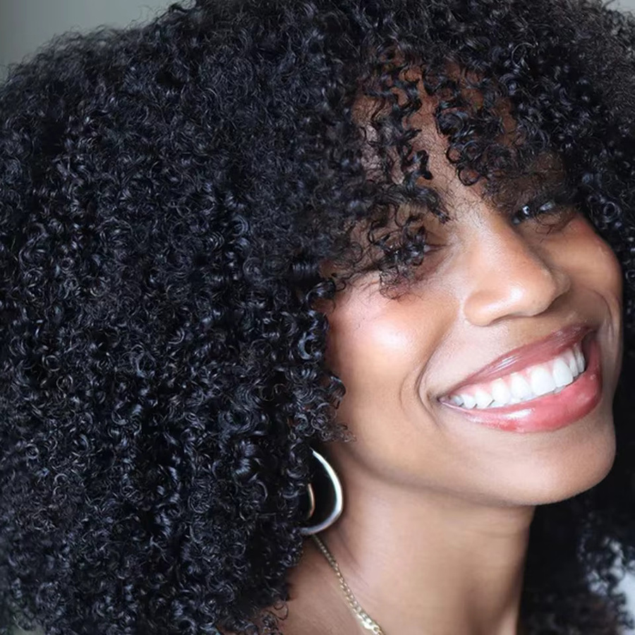 ISEE Hair Glueless Perücke, Afro Curly Echthaar, 250 Density, 3 in 1 - Bild 2