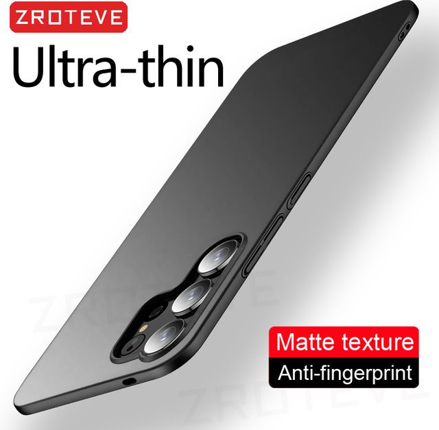 Zroteve Schutzhülle aus hartem PC in Matt-Optik für Samsung Galaxy S26 Ultra S25 S24 S23 S22 S21 5G in Schwarz oder Grau - Bild 1