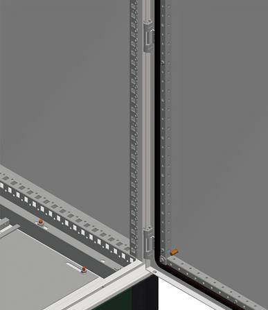 Schneider Electric NSYSMVR20 Montagematerial aus Stahl in Grau, B: 4,2 cm, H: 200 cm - Bild 1
