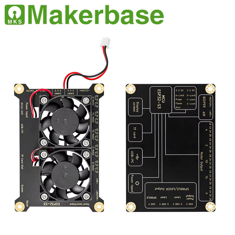 Makerbase MKS DLC32 MAX Lasergravurplatine CNC- und Lasergravur-Controller mit 60 W Lasergravur und A-Achse Drehgravur in Schwarz - Bild 4