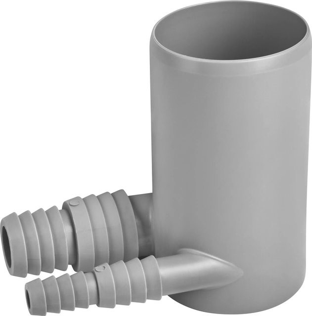 Airfit Doppel-Anschlusswinkel DN 40 Bogen aus Kunststoff in Grau - Bild 1