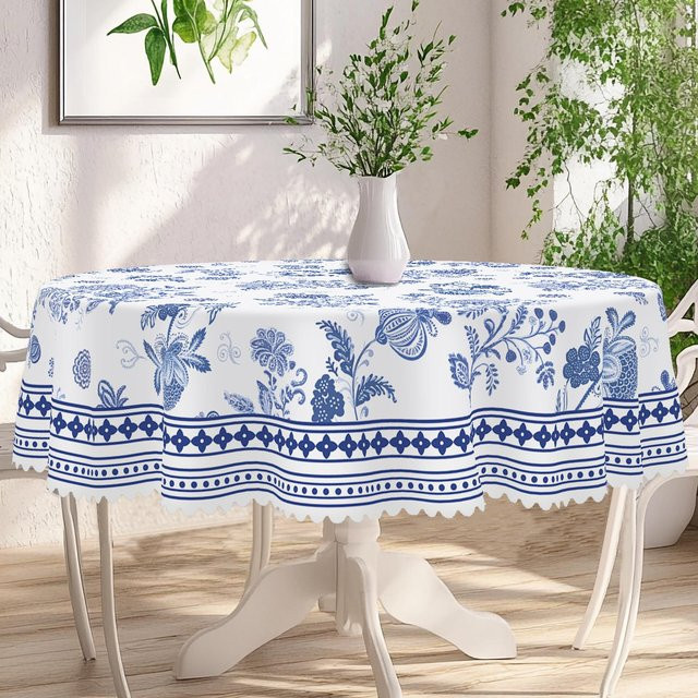 Wasserdichte rechteckige Tischdecke von JMG Household Supplies mit USA Flaggen-Design in Rot und Blau, B: 152 cm, T: 305 cm - Bild 1