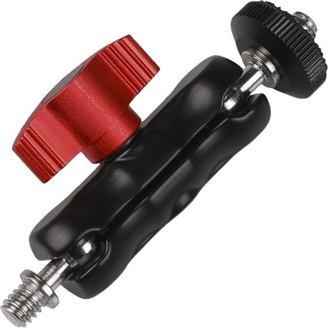 ALLOYSEED Kugelkopf-Klemme mit 1/4-Zoll-20-Gewinde, drehbare Metall-Superklemme in Schwarz für GPS, Telefon, Monitor und Videoleuchte - Bild 1