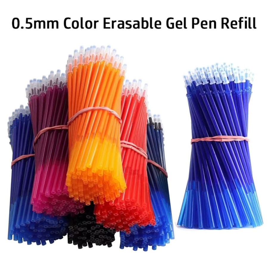10er Set farbige Gelschreiber-Nachfüllungen mit 0,5 mm Stärke, löschbare Ersatzminen für Neutralstifte in Mehrfarben - Bild 2