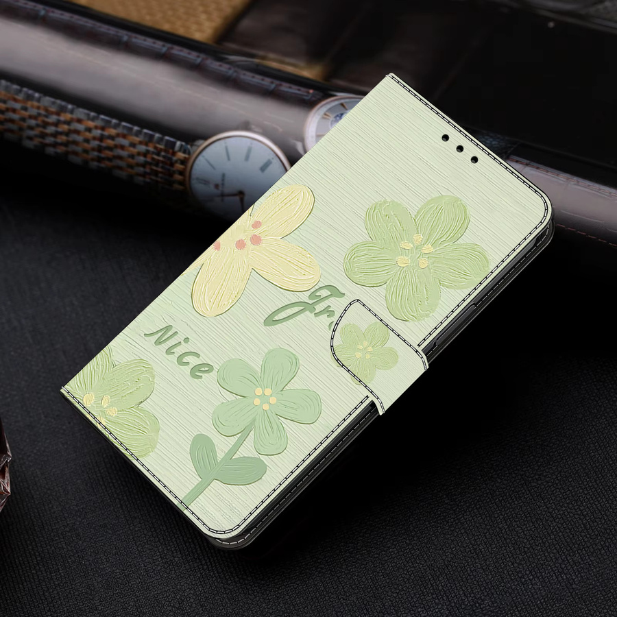 Magnetische Leder-Flip-Hülle für Samsung Galaxy A03S A04S A05S A12 A13 A14 A15 A16 A20E A21S A22 4G/5G als Brieftasche in Grün - Bild 2