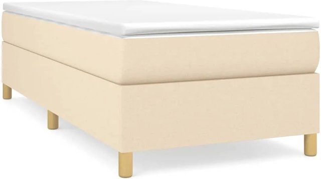 vidaXL Boxspringbett in Beige mit Stoffbezug, B/T/H: 80 x 200 x 35 cm - Bild 1
