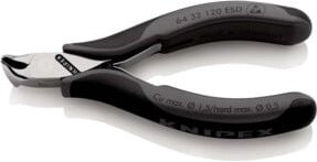 Knipex Elektronik-Vornschneider ESD mit Mehrkomponenten-Hüllen, Schwarz-Grau, Länge: 120 mm - Bild 2