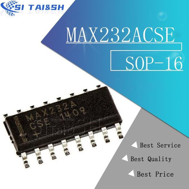10er Set MAX232 SOP16 IC Chips in Schwarz von Si Tai&SH - Bild 1