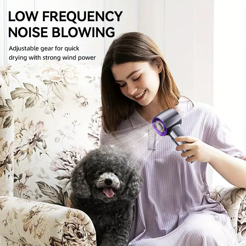 HAOYUNMA Mini-Hochgeschwindigkeits-Handventilator mit 100 Gängen, wiederaufladbarer 2-in-1-USB-Ventilator mit LED-Anzeige in Beige, leise und leistungsstark für Reisen und Camping - Bild 2