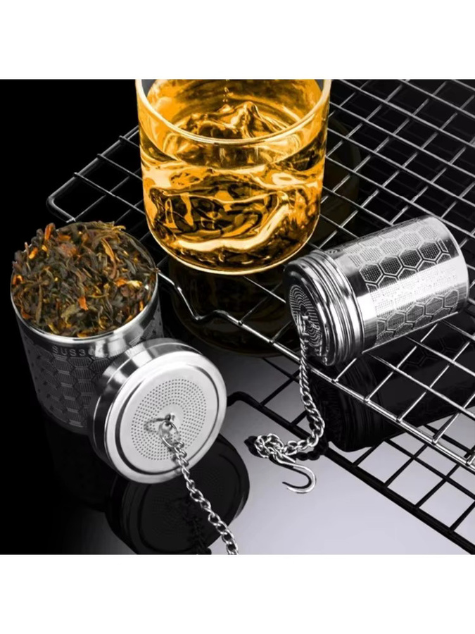 FEB.WIND Tee-Infuser aus Edelstahl in Silber mit feinem Netz als Tee-Wasser-Separator und Teefilter für Teekanne und Tasse - Bild 6