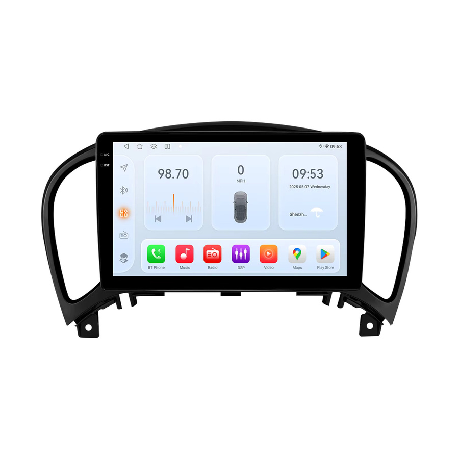 Hizpo Android Autoradio für Nissan Juke YF15 (2010-2014) mit Carplay, 4G Multimedia Video Player, GPS, Bluetooth und AI Sprachsteuerung in Schwarz - Bild 1