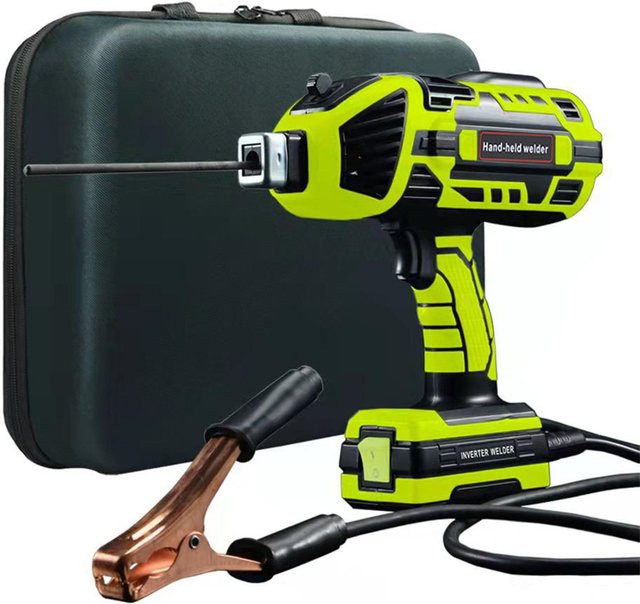 TOMTOP Tragbares elektrisches Schweißgerät 20120A 220V Handheld-Lichtbogenschweißgerät mit IGBT-Inverter, Grau/Gelb - Bild 1