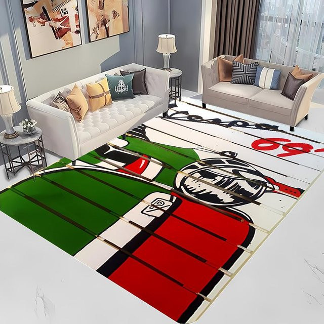 V-Vespa M0t0 3D-Druck Teppich Karpetti mit Streifenmuster, rutschfest und waschbar, B/T: 80 x 50 cm, mehrfarbig - Bild 1