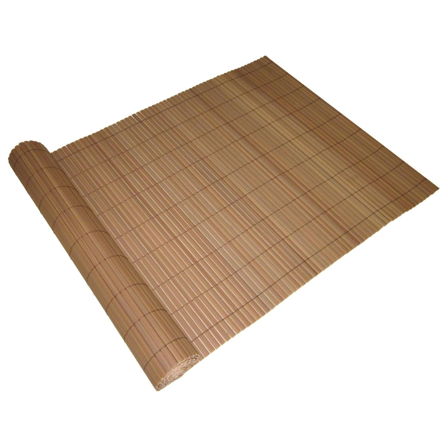 DELUKE Sichtschutzmatte ELMA aus PVC in Dunkelbraun mit Lamellenoptik, Breite: 90 cm, Länge: 500 cm - Bild 1