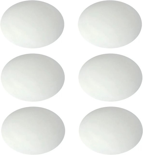 vasalat Set Wand-Türstopper selbstklebend, Farbe: Weiß, 6 Stück, Durchmesser: 60 mm, Höhe: 15 mm - Bild 1