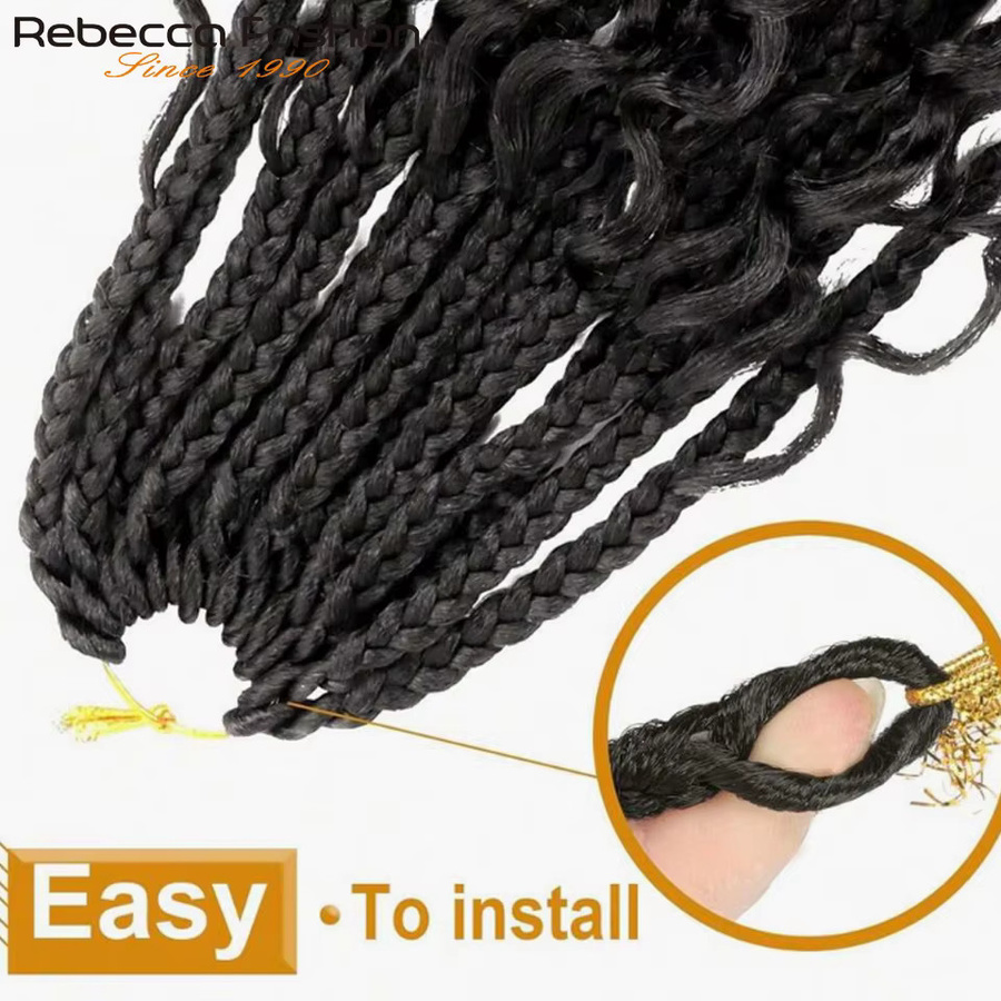 Rebecca Hair Crochet Boho Locs Haarverlängerung, 24 Zoll, Echthaar-Locken - Bild 3