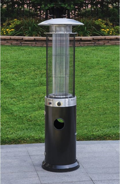 Tepro Gas-Terrassenfeuer Ventura in Schwarz und Edelstahl, Höhe: 176 cm - Bild 1