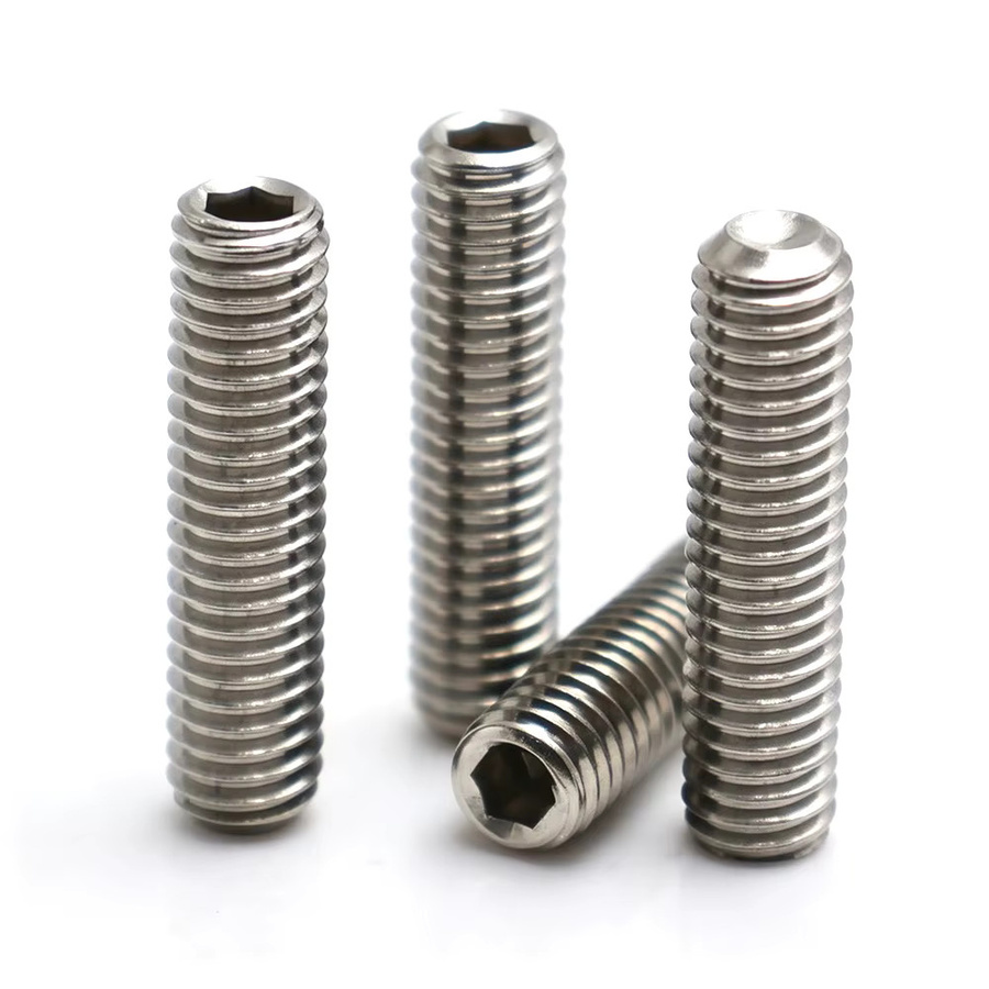 Zimir Innensechskant-Gewindestifte aus 304 Edelstahl, Stellschrauben ohne Kopf, Farbe: Silber - Bild 2