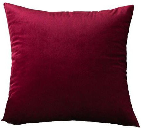 O La Kissenhülle aus Samt und Plüsch in Rot, quadratisch, B/T/H: 45 x 45 x 1 cm - Bild 1