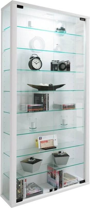 VCM Wandvitrine Vitrosa Maxi in Weiß mit ESG-Sicherheitsglas, H: 118 cm, B: 59 cm, T: 18 cm - Bild 3