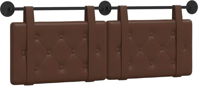 vidaXL Polsterpaneel Wandmontiert Braun Kunstleder B/H/T: 150 x 55 x 5 cm - Bild 1