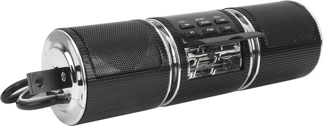KaiSai Motorrad Stereo Lautsprecher mit Bluetooth und MP3 Audio Player, wasserdicht, Schwarz - Bild 1