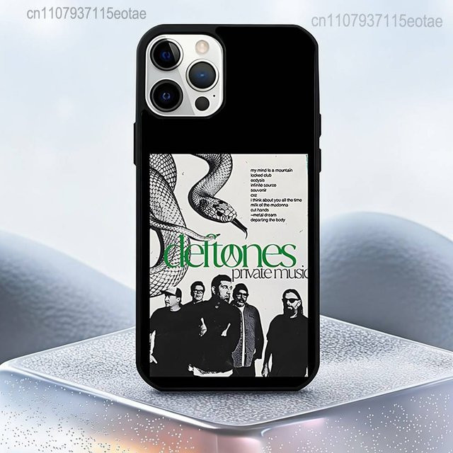 Schutzhülle mit Magnetabdeckung für iPhone 12 Mini, Design Deftones Singer, Farbe Schwarz - Bild 1