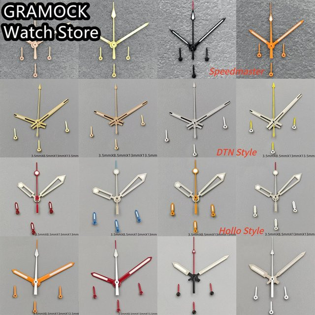 GRAMOCK Uhrenzeiger, 6-teilig, Silber, Gold, Roségold, Bicolor, Quarzwerk - Bild 1