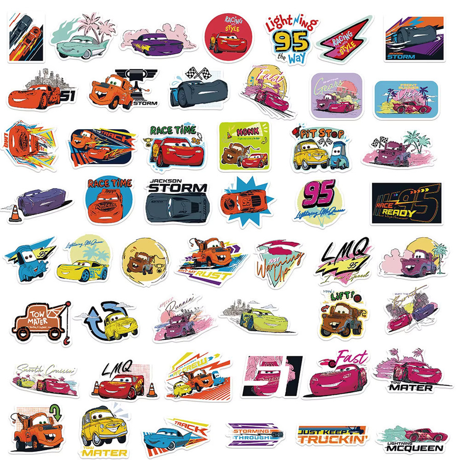 Disney Cars Lightning Mcqueen Cartoon Graffiti Aufkleber, Sticker, Bunt / Mehrfarbig - Bild 5