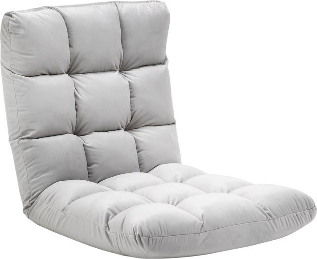 HOMCOM 3-in-1 Bodenstuhl klappbar mit 13 verstellbaren Rückenlehnen-Positionen, Grau, B/T/H: 55 x 71 x 53,5 cm - Bild 1