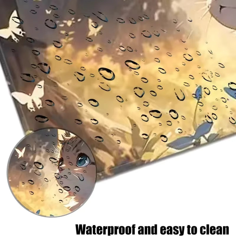 Extragroßes Mauspad mit niedlichem Cartoon-Katzen-Design in Multicolour als Schreibtischunterlage für Büro und Computer - Bild 5