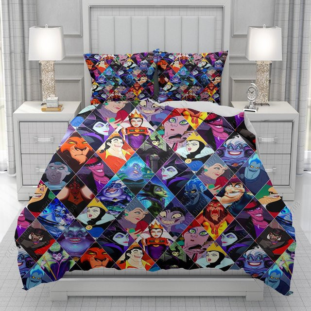 Softura Disney Bettwäsche Set mit Ursula, Maleficent und Hocus Pocus Motiven, Mikrofaser, Mehrfarbig, B/H: 140 x 210 cm - Bild 1