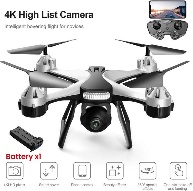 PRISMA UAV HD Professional Quadcopter mit 4K Dual Kamera und WIFI in Weiß - Bild 1