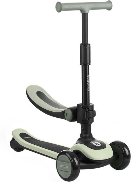 Kikkaboo Kinderroller 2 in 1 Treo Laufrad und Roller, faltbar und höhenverstellbar, grün - Bild 1