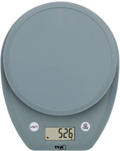 TFA Dostmann MOCHI Digitale Küchenwaage in Türkis mit Digitalanzeige und Abschaltautomatik, Wägebereich bis 5 kg, B/T/H: 16,0 x 20,0 x 2,9 cm - Bild 1