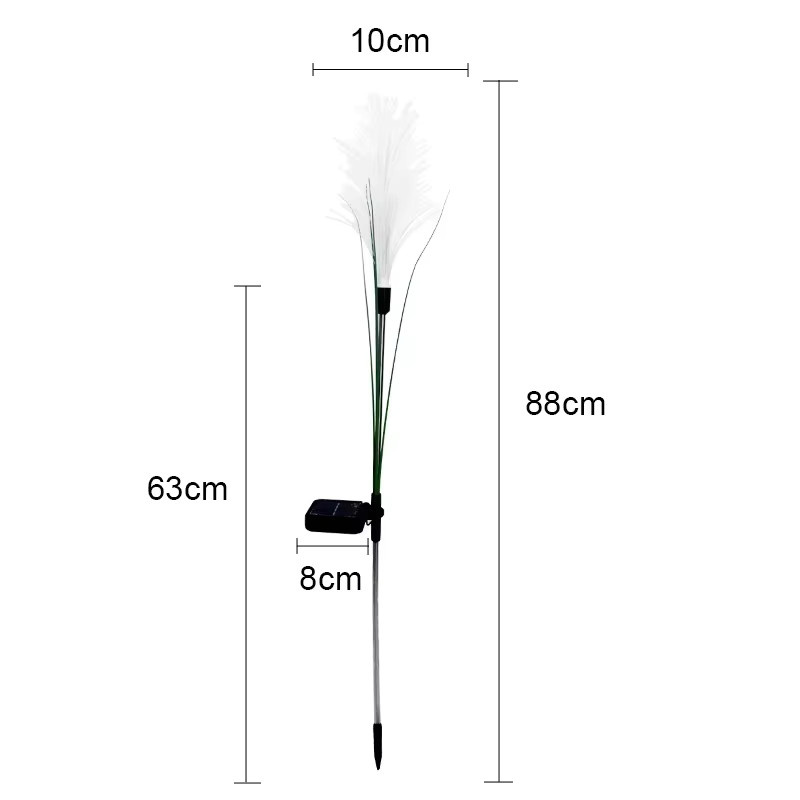 Solar Gartenleuchten im Boho-Stil mit Reed-Optik, wasserdichte Solar-Lampen für Garten und Rasen, warmweiß - Bild 5