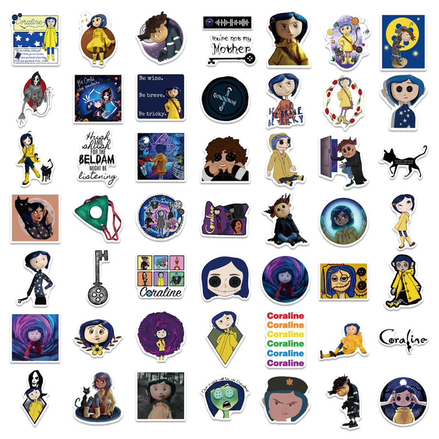 GOGOTU Coraline & die Geheimnis Tür Aufkleber, 50-teiliges Set - Bild 3