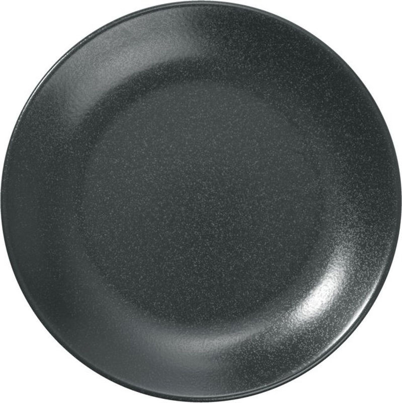 VEGA Teller flach Masca aus Keramik und Porzellan, schwarz, rund, Durchmesser: 24 cm, 6er Pack - Bild 1