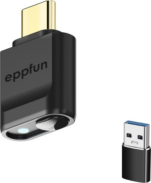 Eppfun Typ-C Bluetooth 5.4 Sender in Schwarz für Mobilgeräte und Gaming-Player mit LDAC, AptX Adaptive und Low Latency zur Verbindung mit kabellosen Kopfhörern - Bild 1