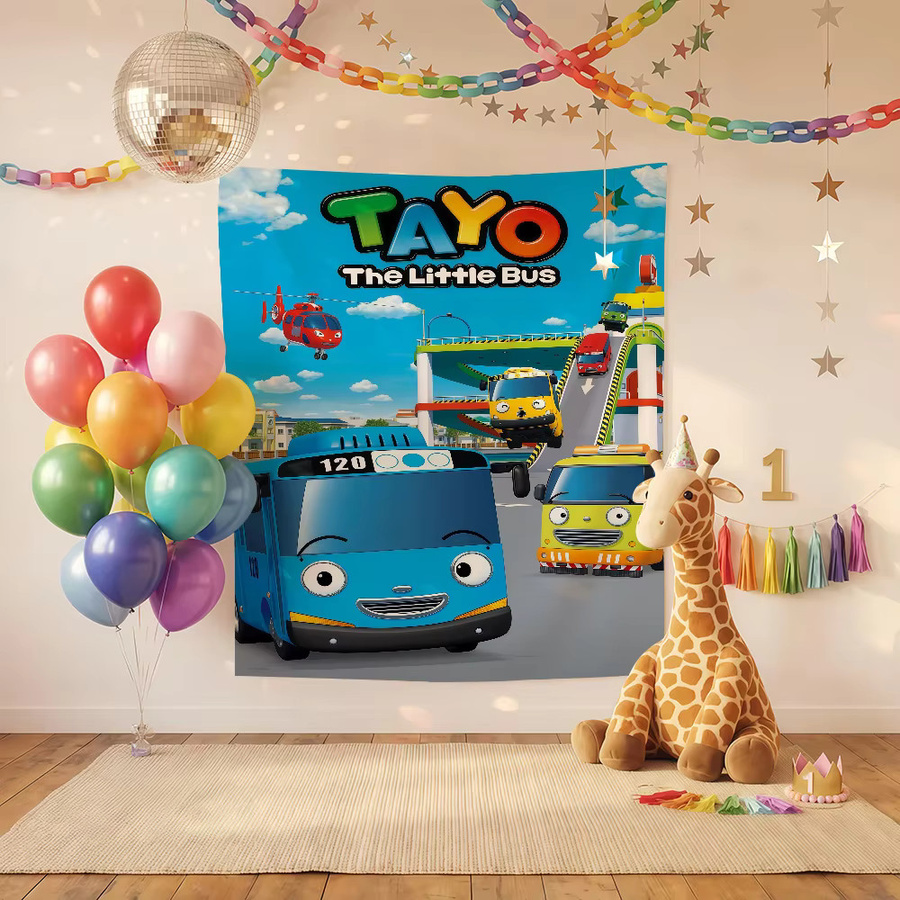Warner Bros. Cartoon-Tayo Kunstdruck Der kleine Bus Mehrfarbig B: 60,0 cm, H: 40,0 cm - Bild 5