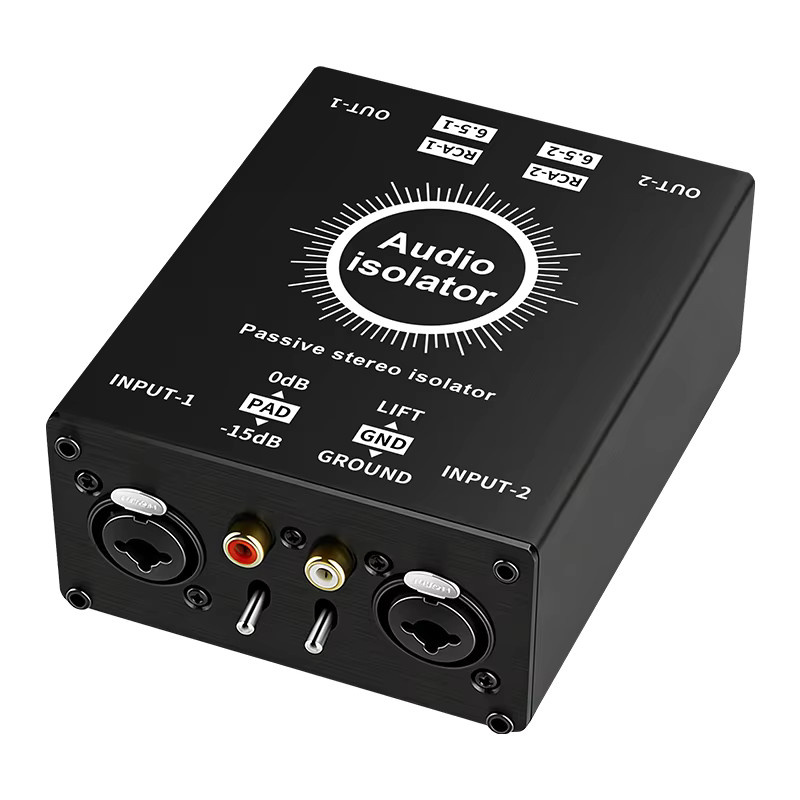 TITAK RCA XLR Audio Noise Filter Isolator zur Beseitigung von Brummschleifen in Schwarz - Bild 7