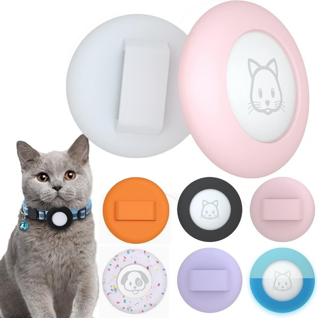 Apple AirTag Silikonhülle für Katzenhalsbänder und Haustiergeschirre in Purple - Bild 1